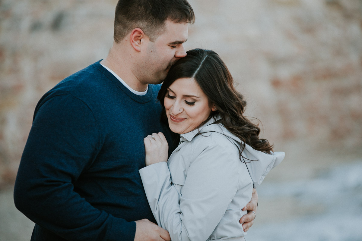 spring engagement session at St. Norbert Trappist Monastery Ruins