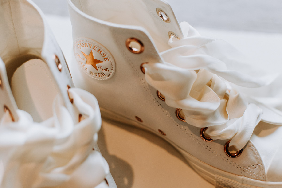 White converse wedding shoes