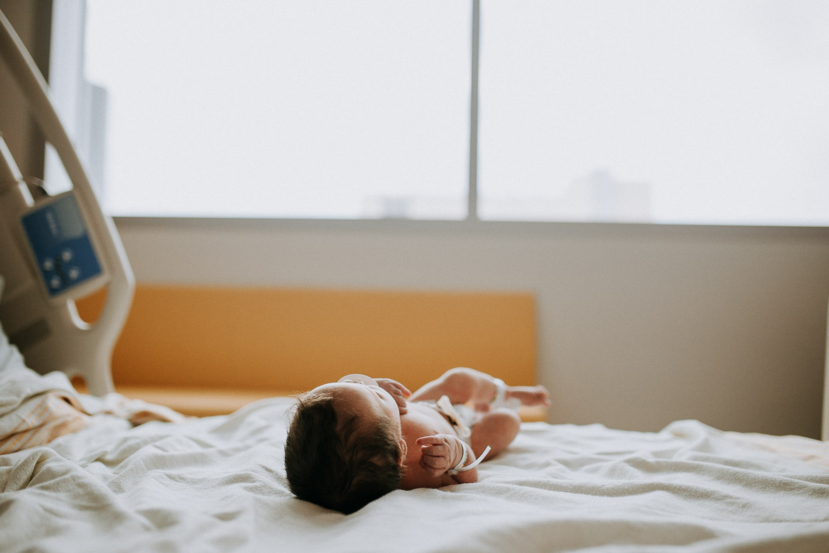 newborn baby boy at hospital